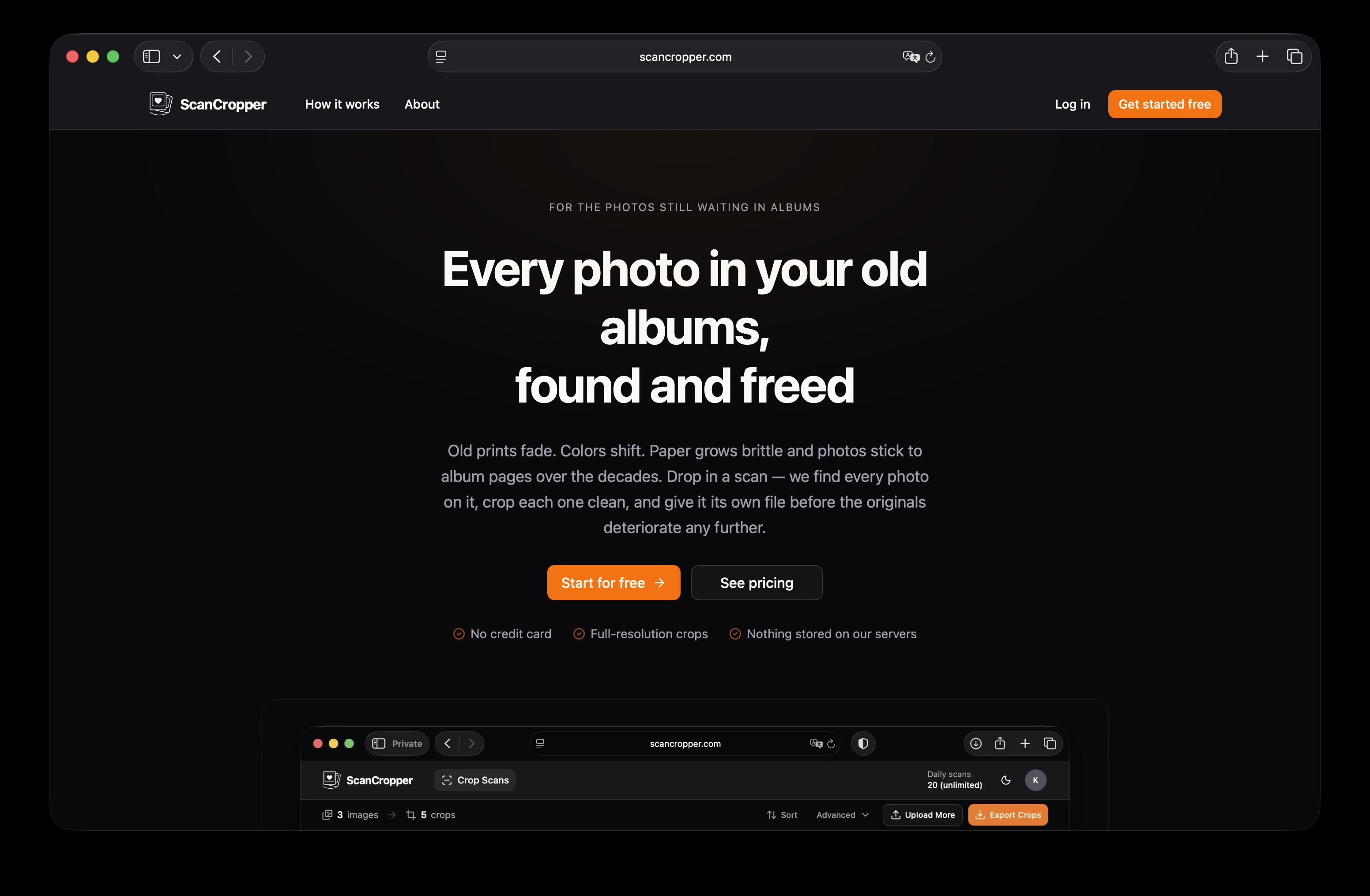 ScanCropper top-level workflow
